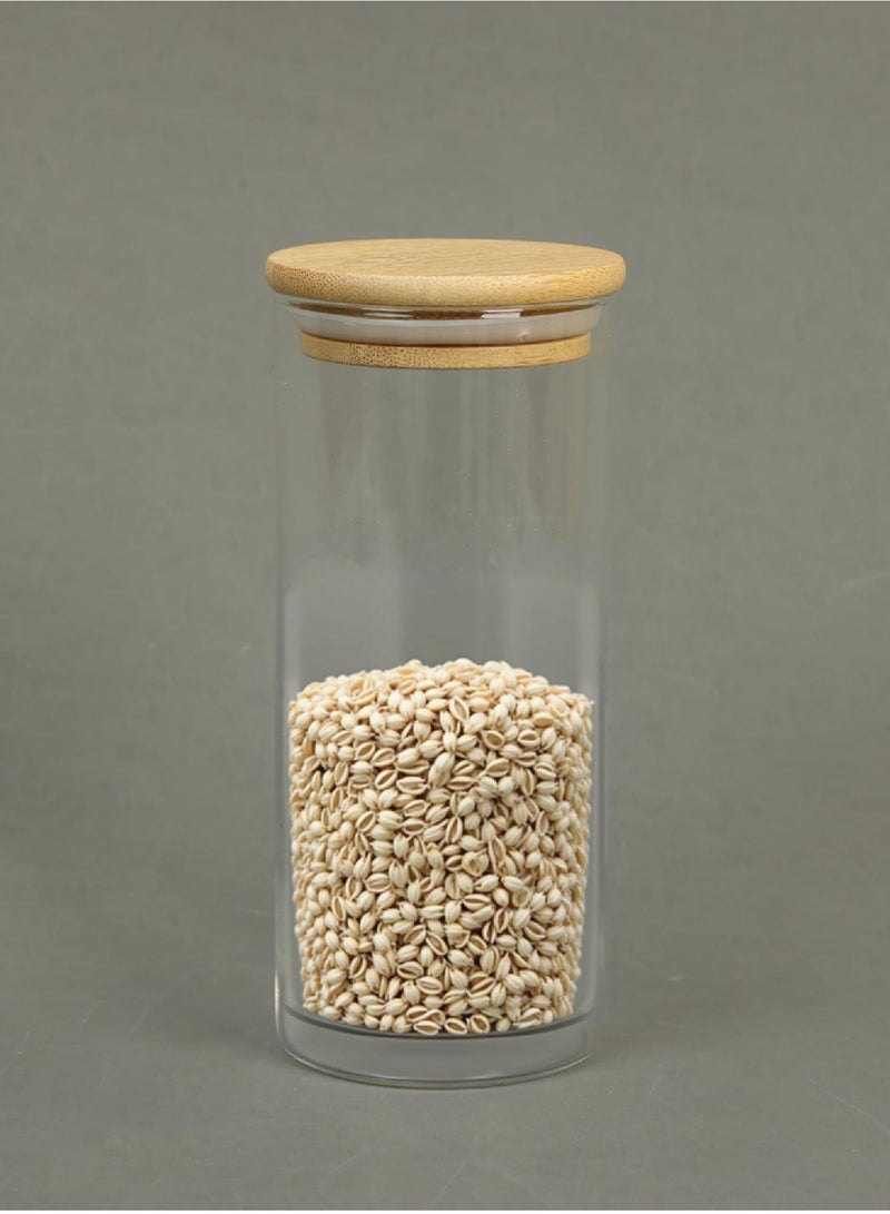 REST Airtight Glass Jars with Bamboo Lid Set of 6pc, Food Storage Containers Set, Airtight Storage Jar for Storage, Storage Canisters for Home, Coffee Spice Cookie Candy Herbs Grains - Image 5